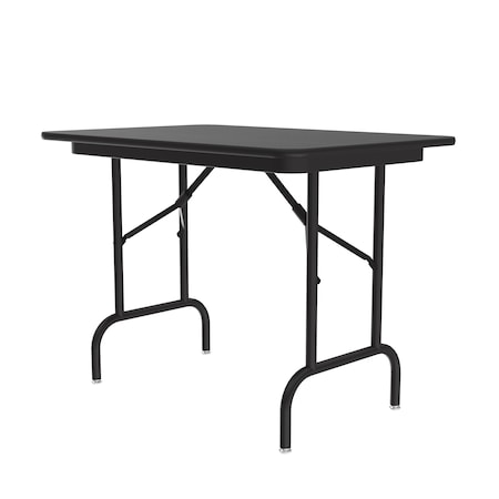 Correll CF Melamine Folding Tables - Keyboard Height 24x36 Black Granite CF2448MK-07